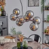 hofstein Koyoto Suspension, Boule lumineuse, Suspension Chrome, Fumé, 8 lumières