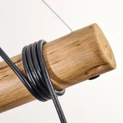 Lampes Dorées-hofstein Koyoto Suspension, Boule lumineuse, Suspension Écru, Noir, 5 lumières