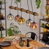 Lampes Dorées-hofstein Koyoto Suspension, Boule lumineuse, Suspension Écru, Noir, 5 lumières