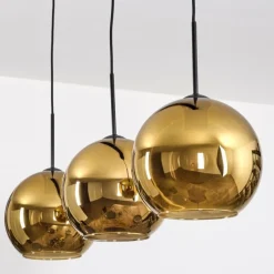 hofstein Koyoto Suspension, Boule lumineuse, Suspension Noir, 3 lumières