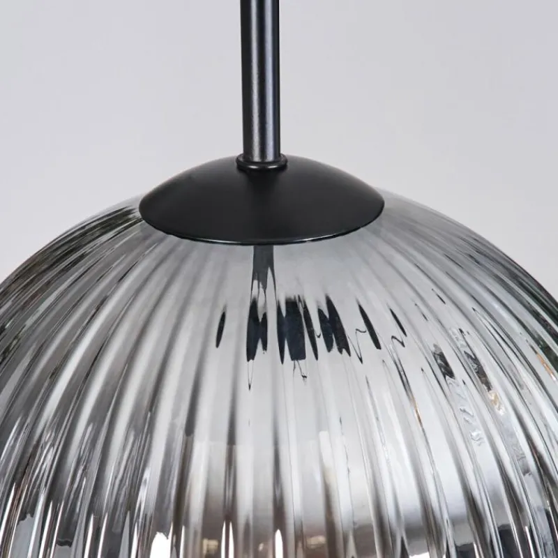 hofstein Koyoto Suspension, Boule lumineuse, Suspension Noir, 3 lumières