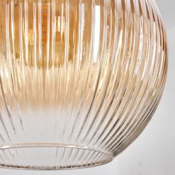 hofstein Koyoto Suspension, Boule lumineuse, Suspension 30 cm Noir, 3 lumières