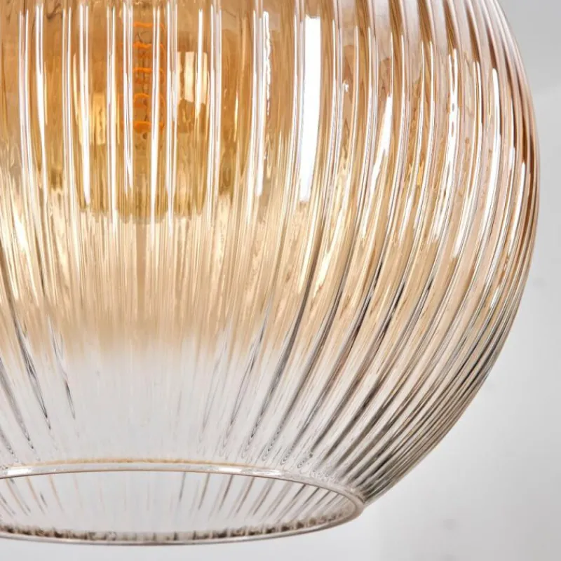 hofstein Koyoto Suspension, Boule lumineuse, Suspension 30 cm Noir, 3 lumières