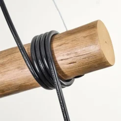 Lampes Dorées-hofstein Koyoto Suspension, Boule lumineuse, Suspension Écru, Noir, 3 lumières