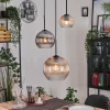 hofstein Koyoto Suspension, Boule lumineuse, Suspension Ambre, Clair, Fumé, 3 lumières