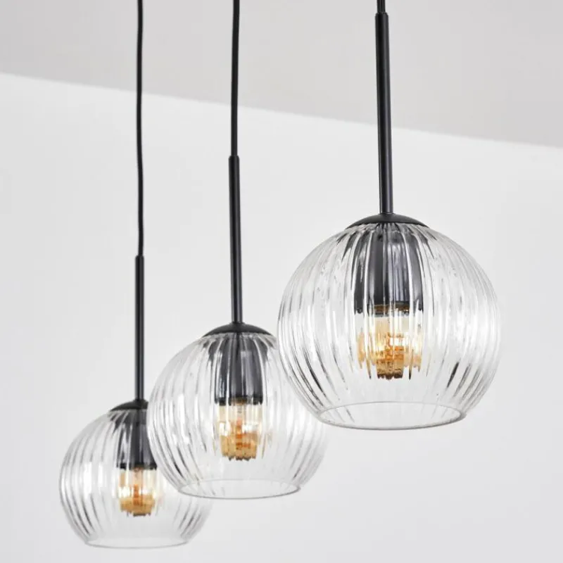 hofstein Koyoto Suspension, Boule lumineuse, Suspension Clair, 3 lumières