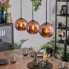 hofstein Koyoto Suspension, Boule lumineuse, Suspension Cuivré, 3 lumières