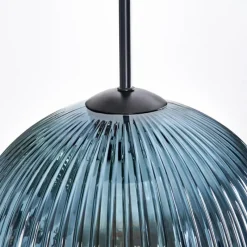 Lampes À Boules-hofstein Koyoto Suspension, Boule lumineuse, Suspension 30 cm Bleu, Vert, Cuivré, 3 lumières