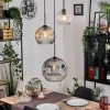 hofstein Koyoto Suspension, Boule lumineuse, Suspension, Suspension grappe 30 cm Ambre, Clair, Fumé, 3 lumières