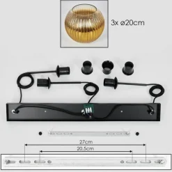 Lampes Dorées-hofstein Koyoto Suspension, Boule lumineuse, Suspension Or, Clair, 3 lumières