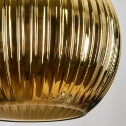 Lampes Dorées-hofstein Koyoto Suspension, Boule lumineuse, Suspension grappe 35 cm Bleu, Or, Vert, Cuivré, 4 lumières