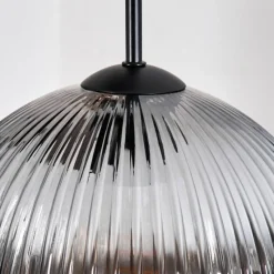 hofstein Koyoto Suspension, Boule lumineuse, Suspension grappe Ambre, Clair, Fumé, 5 lumières