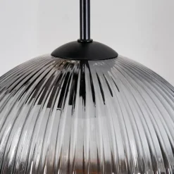 hofstein Koyoto Suspension, Boule lumineuse, Suspension grappe Ambre, Clair, Fumé, 5 lumières