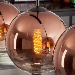 hofstein Koyoto Suspension Clair, Cuivré, 4 lumières