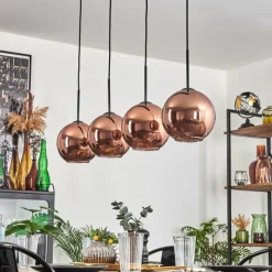 hofstein Koyoto Suspension Cuivré, 4 lumières