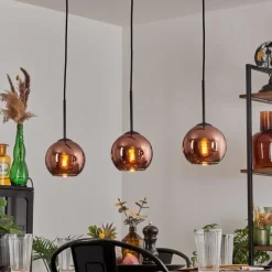 hofstein Koyoto Suspension Cuivré, 3 lumières