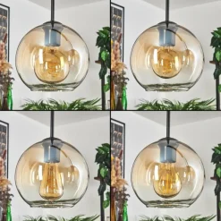 hofstein Koyoto Suspension Noir, 4 lumières