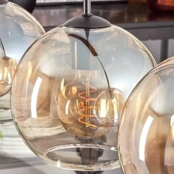 hofstein Koyoto Suspension Noir, 4 lumières