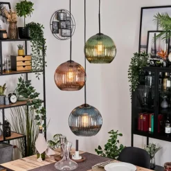 hofstein Koyoto Suspension Noir, 3 lumières