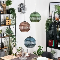 hofstein Koyoto Suspension Noir, 3 lumières