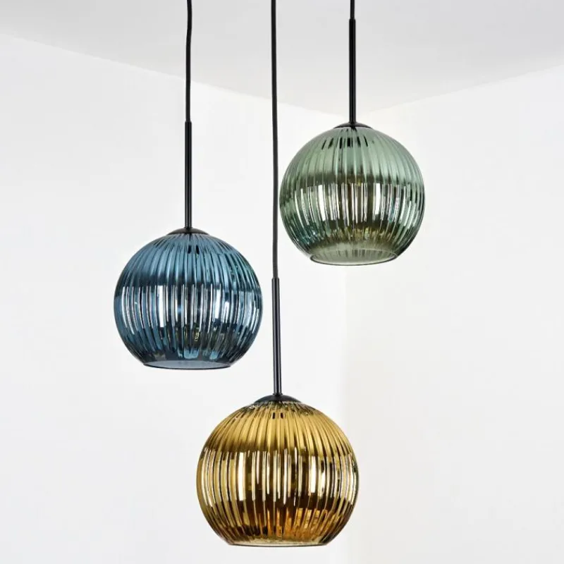 hofstein Koyoto Suspension Noir, 3 lumières