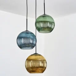 hofstein Koyoto Suspension Noir, 3 lumières