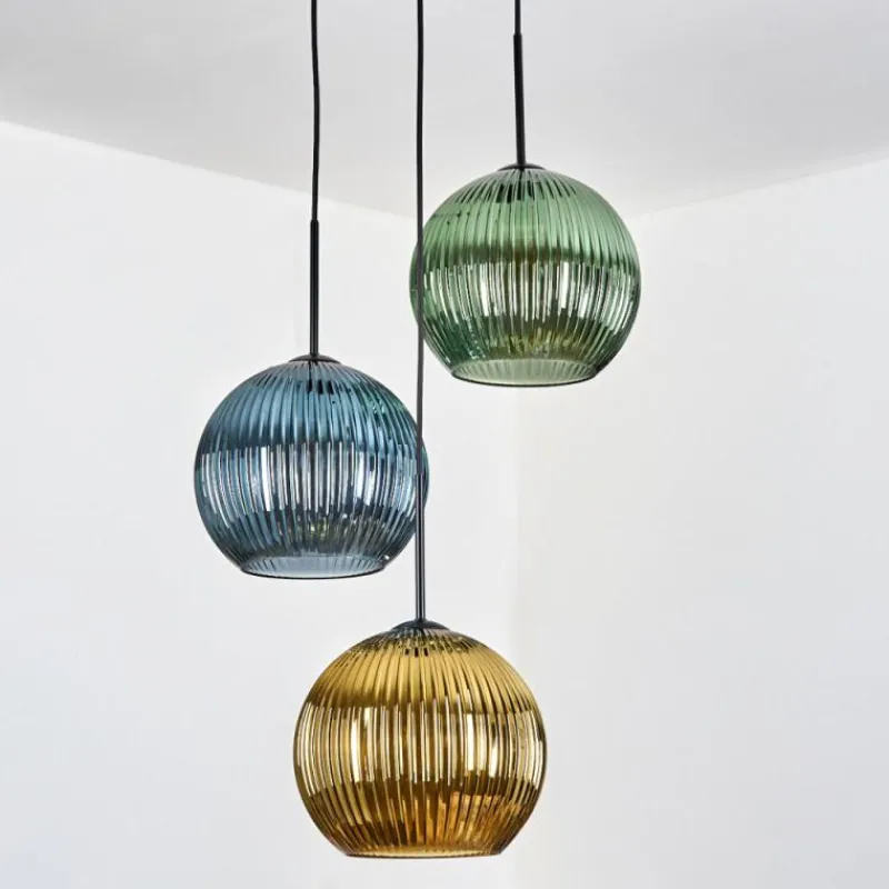 hofstein Koyoto Suspension Noir, 3 lumières