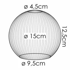 hofstein Koyoto Verre de rechange 15 cm Ambre, Clair