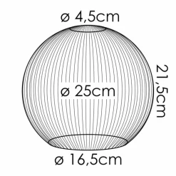 hofstein Koyoto Verre de rechange 25 cm Ambre, Clair