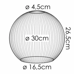 hofstein Koyoto Verre de rechange 30 cm Or, Clair
