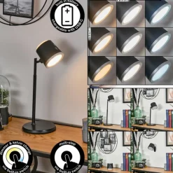 hofstein Krumstorp Lampe à poser, Applique murale, Liseuse LED Noir, 1 lumière