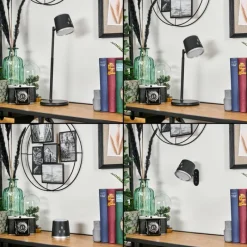 hofstein Krumstorp Lampe à poser, Applique murale, Liseuse LED Noir, 1 lumière