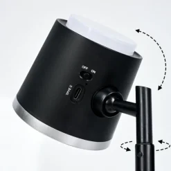 hofstein Krumstorp Lampe à poser, Applique murale, Liseuse LED Noir, 1 lumière