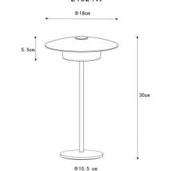 Luminaires Globo Lighting Kyler Lampe à poser LED Blanc, 1 lumière