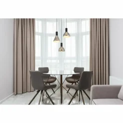 Suspension Verre Fumé-Luminaires Globo Lighting Labora Suspension LED Noir, 1 lumière