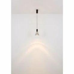 Suspension Verre Fumé-Luminaires Globo Lighting Labora Suspension LED Noir, 1 lumière