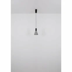 Suspension Verre Fumé-Luminaires Globo Lighting Labora Suspension LED Noir, 1 lumière