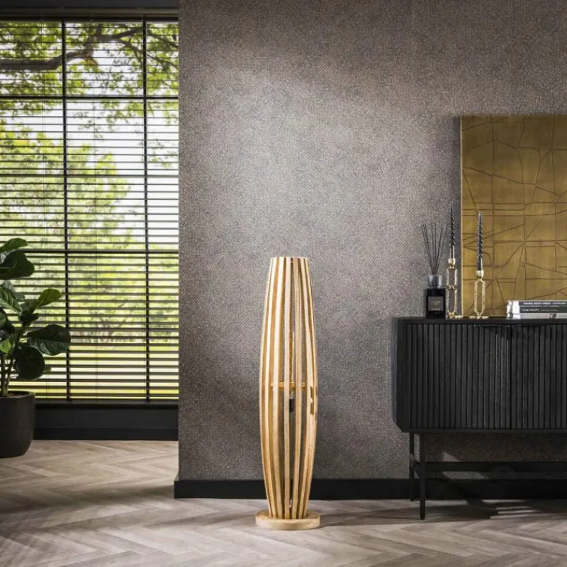 Lampes En Bois-hofstein Laceiras Lampadaire Écru, 1 lumière