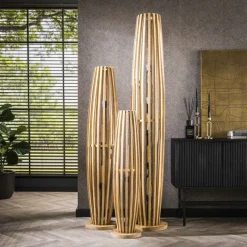 Lampes En Bois-hofstein Laceiras Lampadaire Écru, 1 lumière