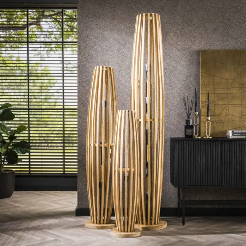 Lampes En Bois-hofstein Laceiras Lampadaire Écru, 1 lumière