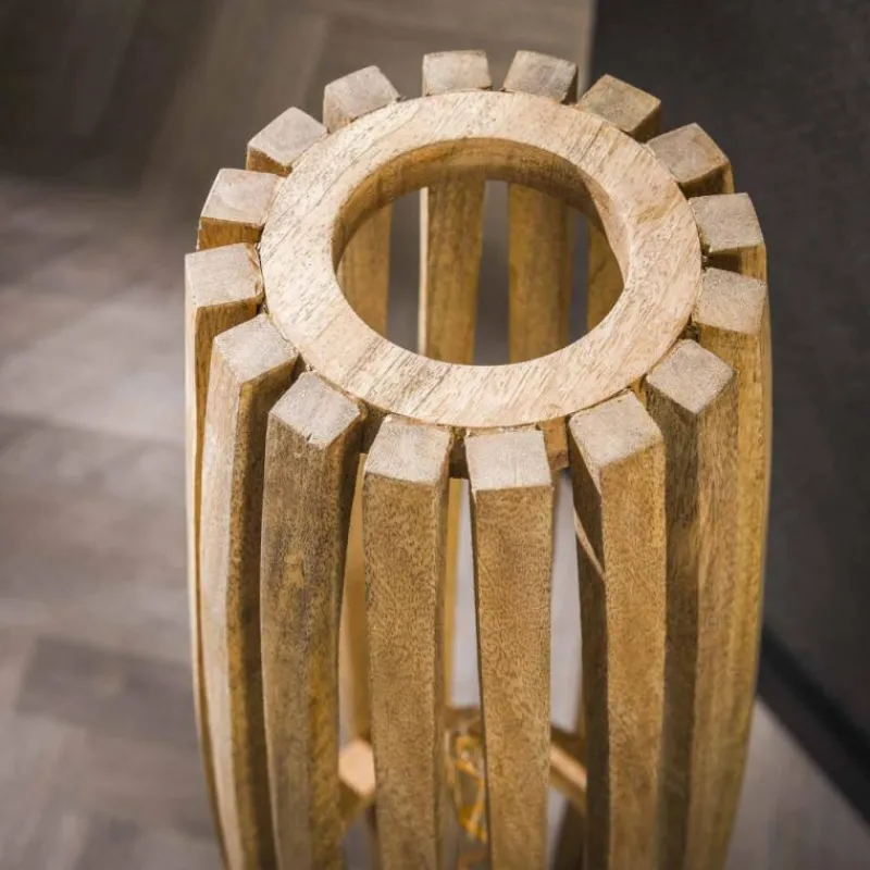 Lampes En Bois-hofstein Laceiras Lampadaire Écru, 1 lumière