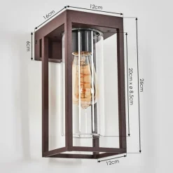 hofstein Lagarelhos Lampe murale d´extérieur Rouille, 1 lumière