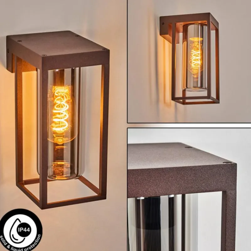 Suspension Verre Fumé-hofstein Lagarelhos Lampe murale d´extérieur Rouille, 1 lumière