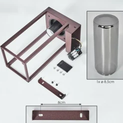 Suspension Verre Fumé-hofstein Lagarelhos Lampe murale d´extérieur Rouille, 1 lumière