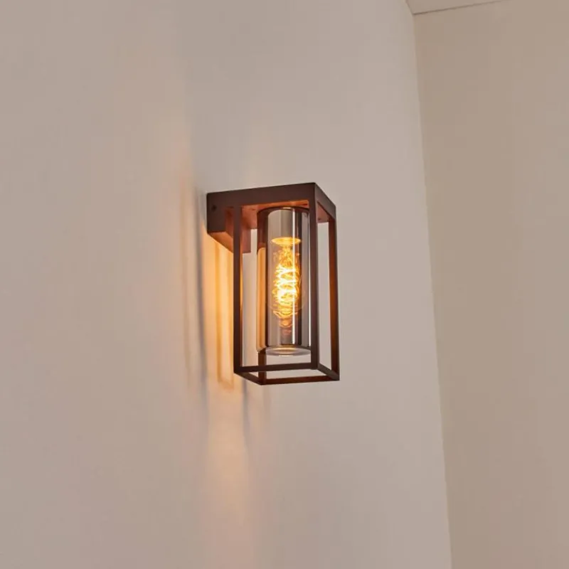 Suspension Verre Fumé-hofstein Lagarelhos Lampe murale d´extérieur Rouille, 1 lumière