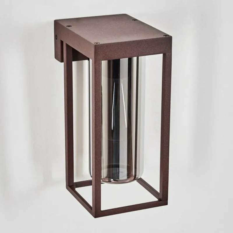 Suspension Verre Fumé-hofstein Lagarelhos Lampe murale d´extérieur Rouille, 1 lumière