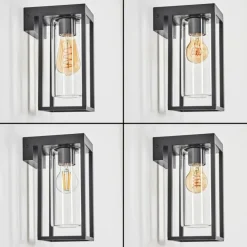 hofstein Lagarelhos Luminaire extérieur, Lampe murale d´extérieur Noir, 1 lumière