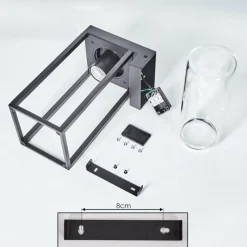 hofstein Lagarelhos Luminaire extérieur, Lampe murale d´extérieur Noir, 1 lumière