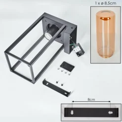 hofstein Lagarelhos Luminaire extérieur, Lampe murale d´extérieur Noir, 1 lumière