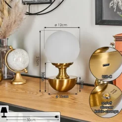 hofstein Lakolk Lampe à poser LED Laiton, 1 lumière